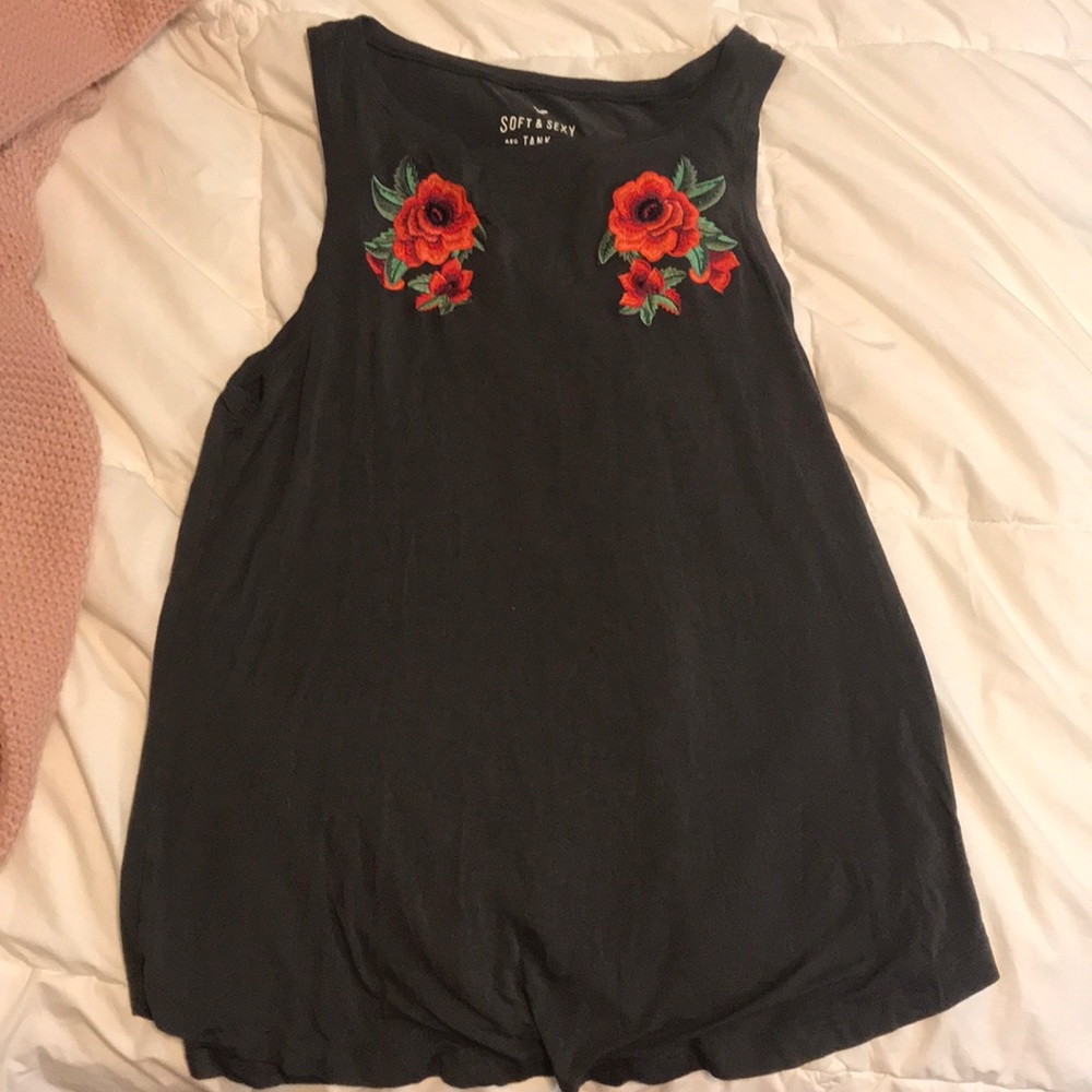 grey American Eagle Soft and Sexy Tank
